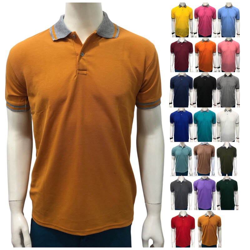 kaos polos kerah Pendek Dewasa M,L,XL,XXL / T-shirt / Pakaian Pria / Kaos kerah / Polo Tshirt