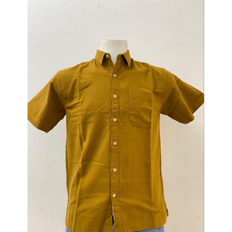 Kemeja linen S-135 lengan pendek modern