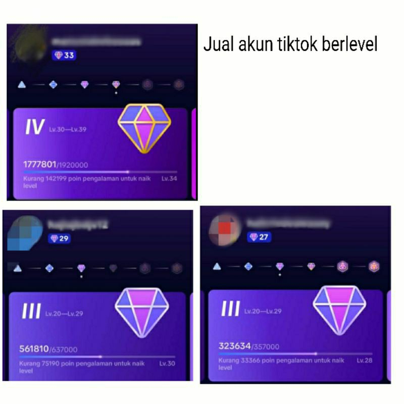 akun tiktok level gift tinggi murah