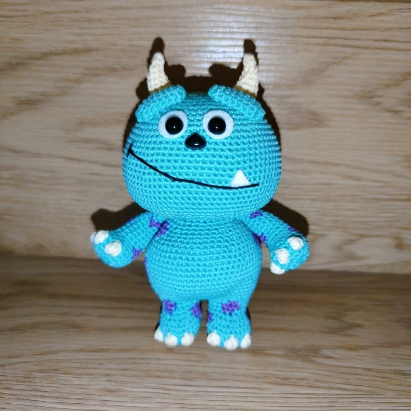 Boneka rajut amigurumi monster inc sulley