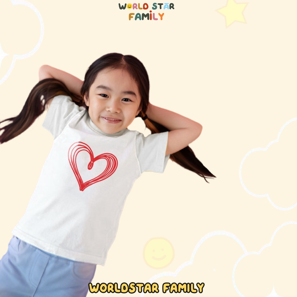 WSF Kaos Couple Keluarga LOVE CUTE kaos couple Anime Lucu kaos Anime Anak Kaos Couple Keluarga Lucu 