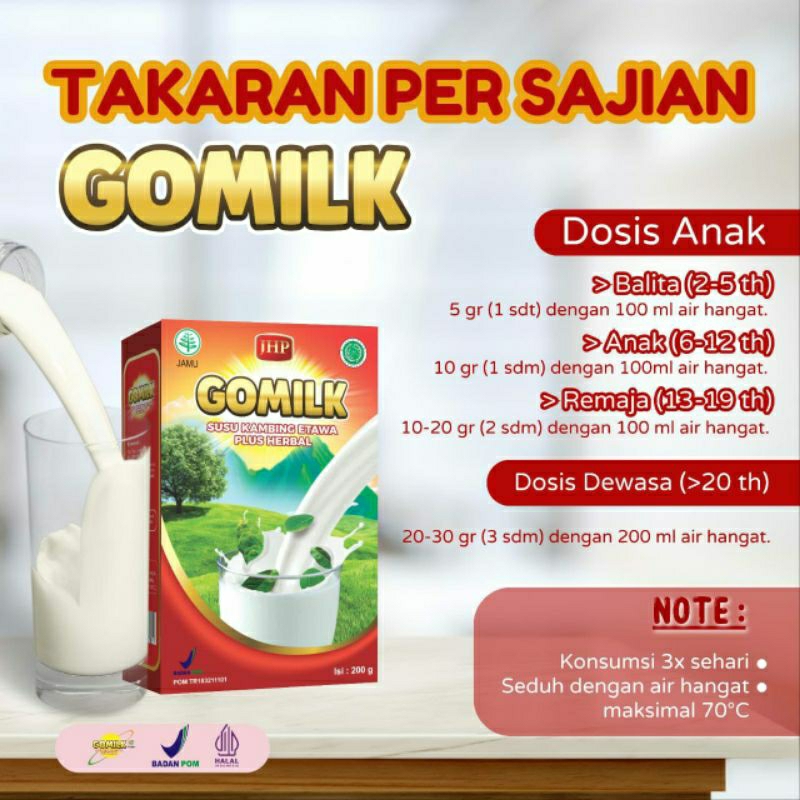 

GOMILK SUSU KAMBING ETAWA HERBAL || SUSU ETAWA GOMILK || SUSU KAMBING ETAWA 200GR