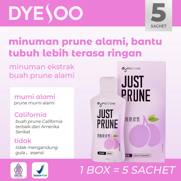 

Minuman Ekstrak Buah Prune Alami ( 1 box = 5 sachet)