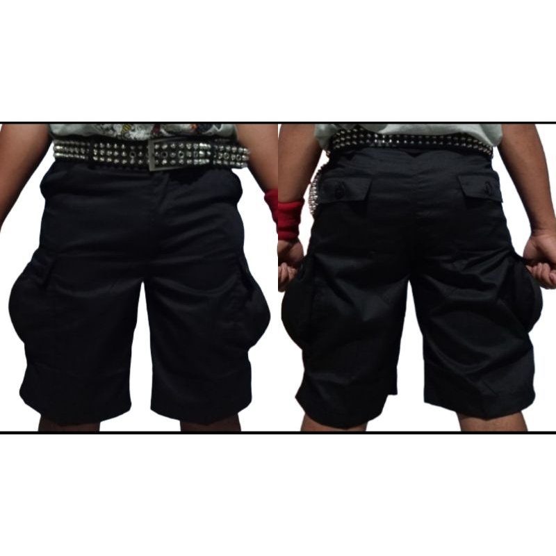 Celana Alpin/ALPINA kempol besar warna hitam polos (PENDEK)