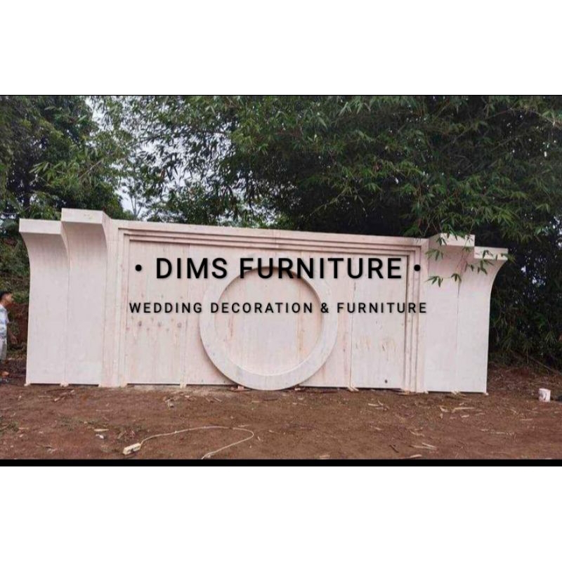 backdrop triplek 10 meter / backdrop dekorasi wedding triplek 3d