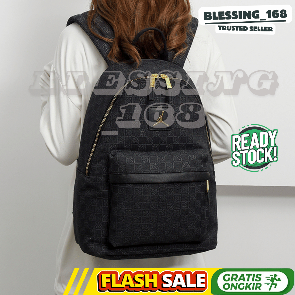 BACKPACK AIR JORDAN DAMIER 23 MONOGRAM / TAS RANSEL BESAR KULIT AIR JORDAN