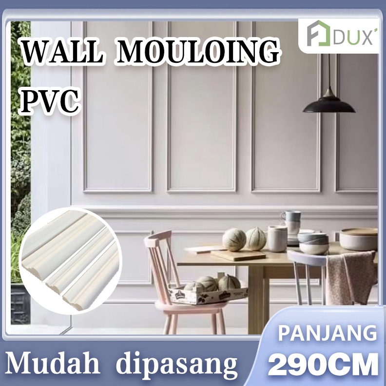 DUX Wall Moulding LAIV PVC Putih  List Dinding  Lis ProfilWall Moulding Tempel