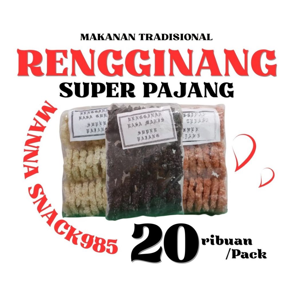 

Rengginang Super Pajang Asli Solo Rasa Manis Gurih Terasi