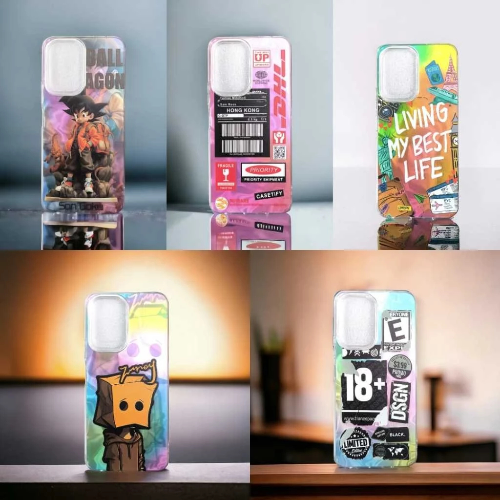 [ Realme 5 / 5i / 5 Pro ] CASE HOLOGRAM CORAK IMD LUXURY MOTIF COWOK CEWEK