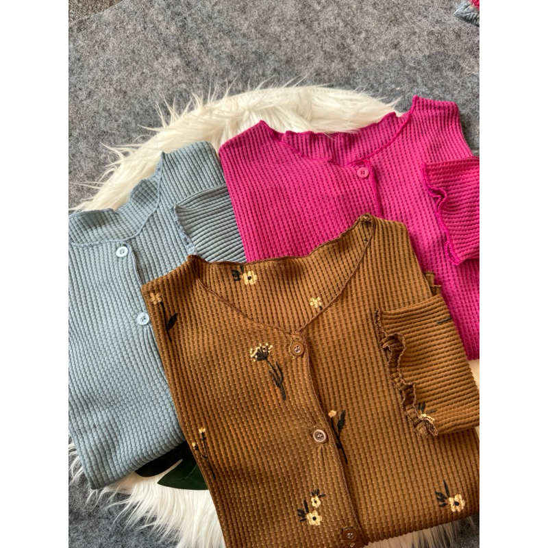 CARDIGAN OVERSIZE // CARDIGAN JUMBO BAHAN WAFFLE // ATASAN WANITA JUMBO