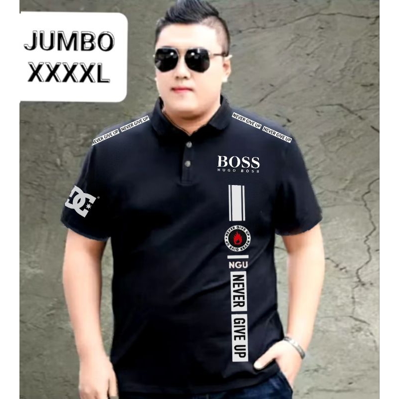 Kaos Distro kancing kaos kera jumbo 3XL , 4XL