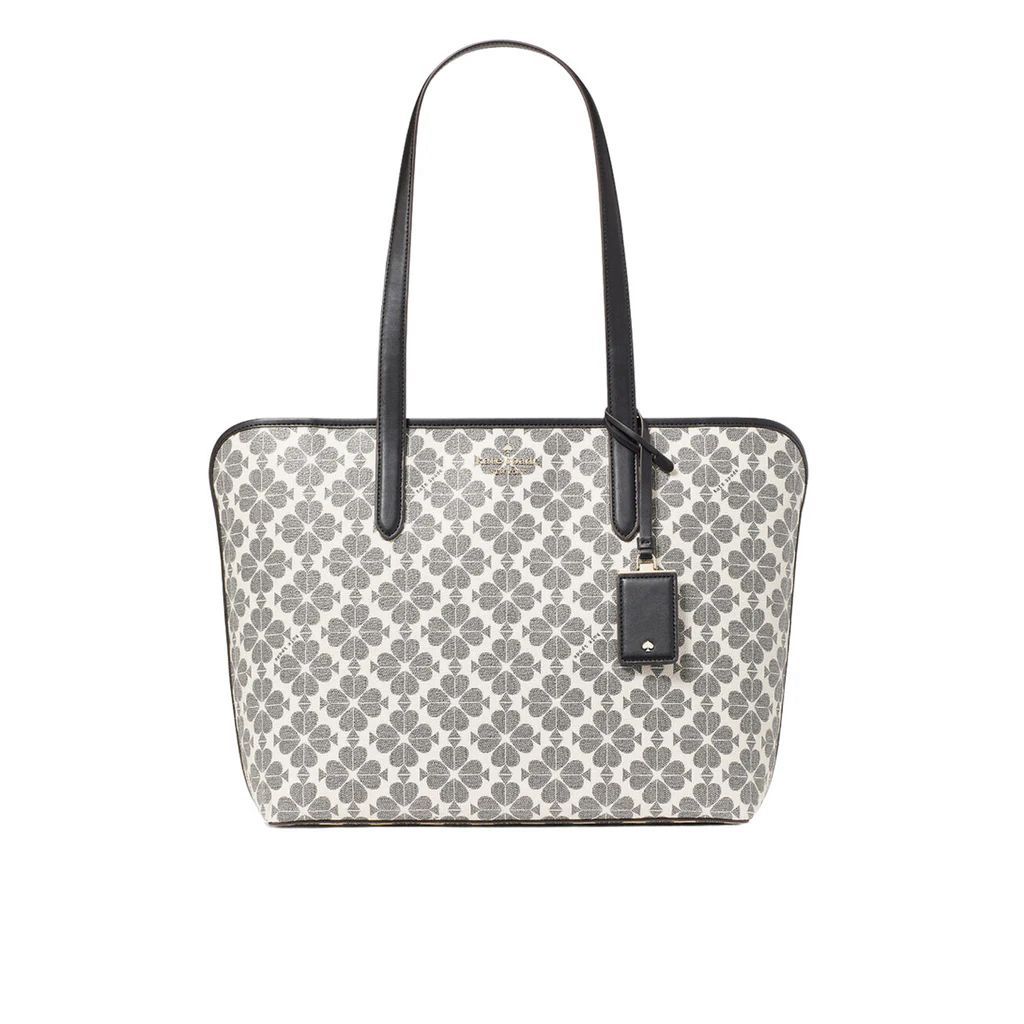 Kate spade flower pvc tote bag black multi