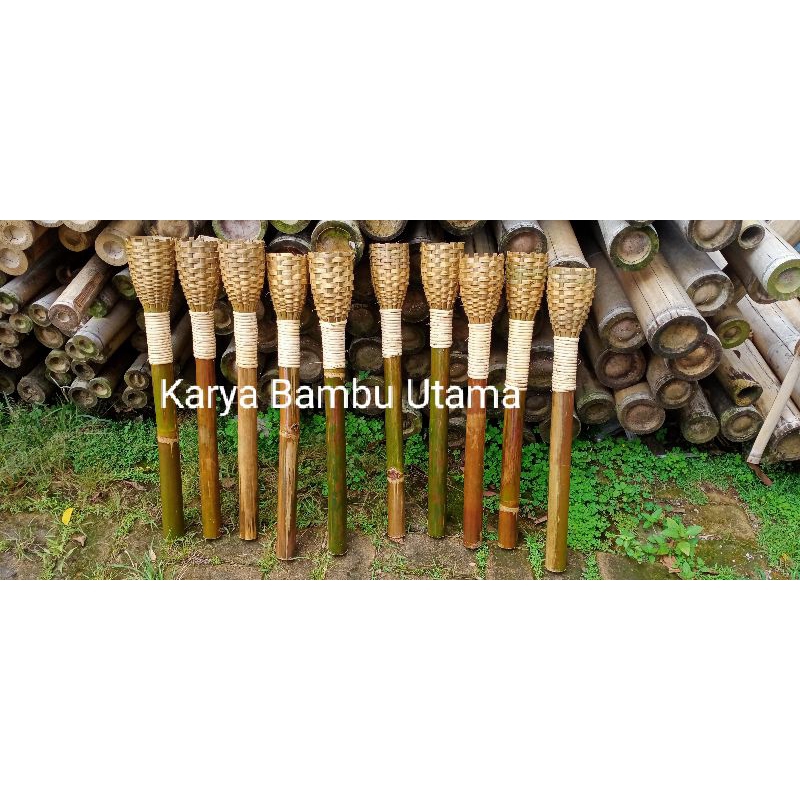 obor bambu ~ obor hiasan 60CM (botol +sumbu)