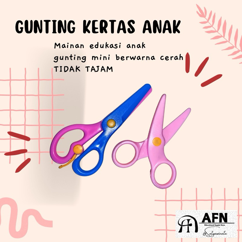 

gunting kertas anak ujung tidak tajam