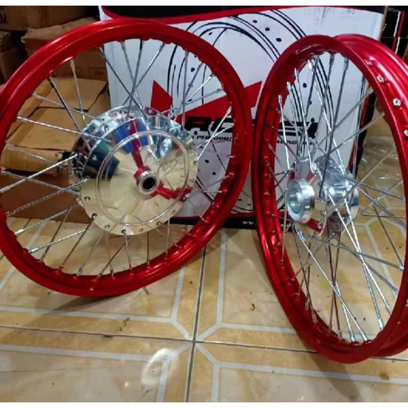 Velg Jari Jari Ring 17 Velg Rossi Untuk Motor Mio Sporty Mio soul Mio Lama Nouvo Warna Merah