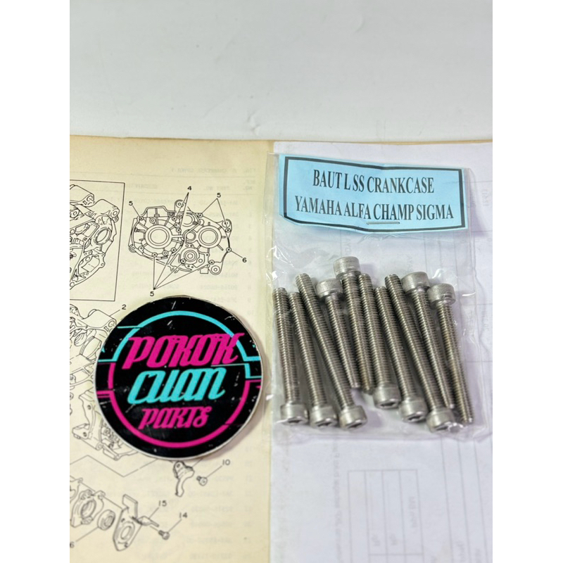 Baut L stainless crankcase ALFA CHAMP SIGMA