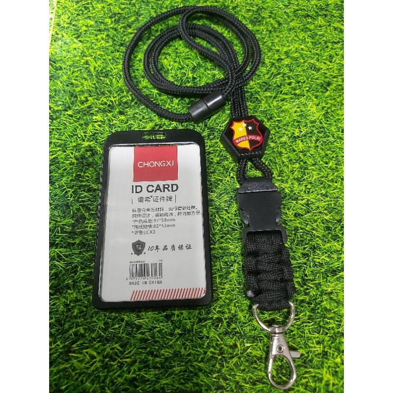 

lanyard id card holder tali gantungan custom logo mabes polri