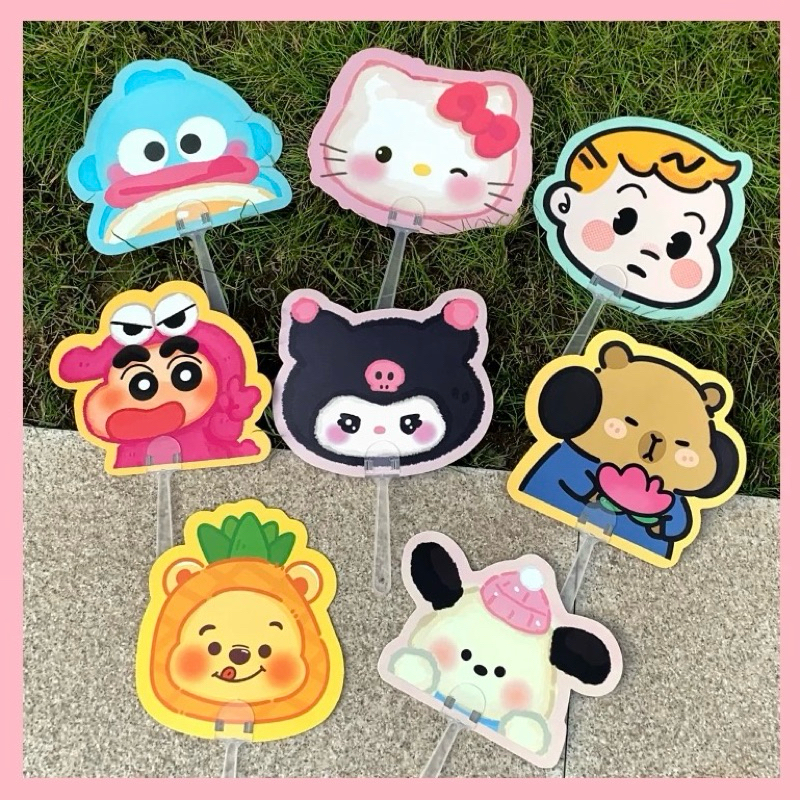Kipas Tangan Sovenir Premium Cartoon Karakter Hadiah Lucu
