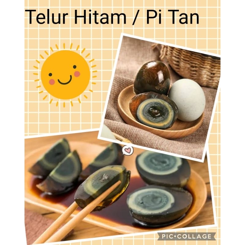 

Telur Phitan phi tan / PIdan pi dan / telur bebek pitan pi tan / Century Egg telur hitam kualitas super impor ekspor home made telur organik