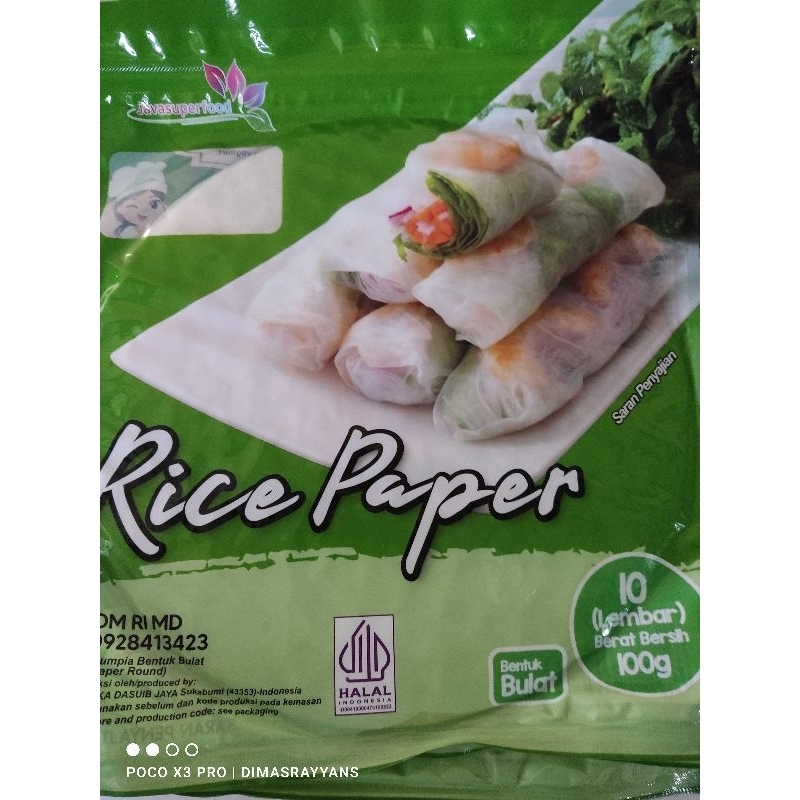 

RICE PAPPER JAVASUPERFOOD