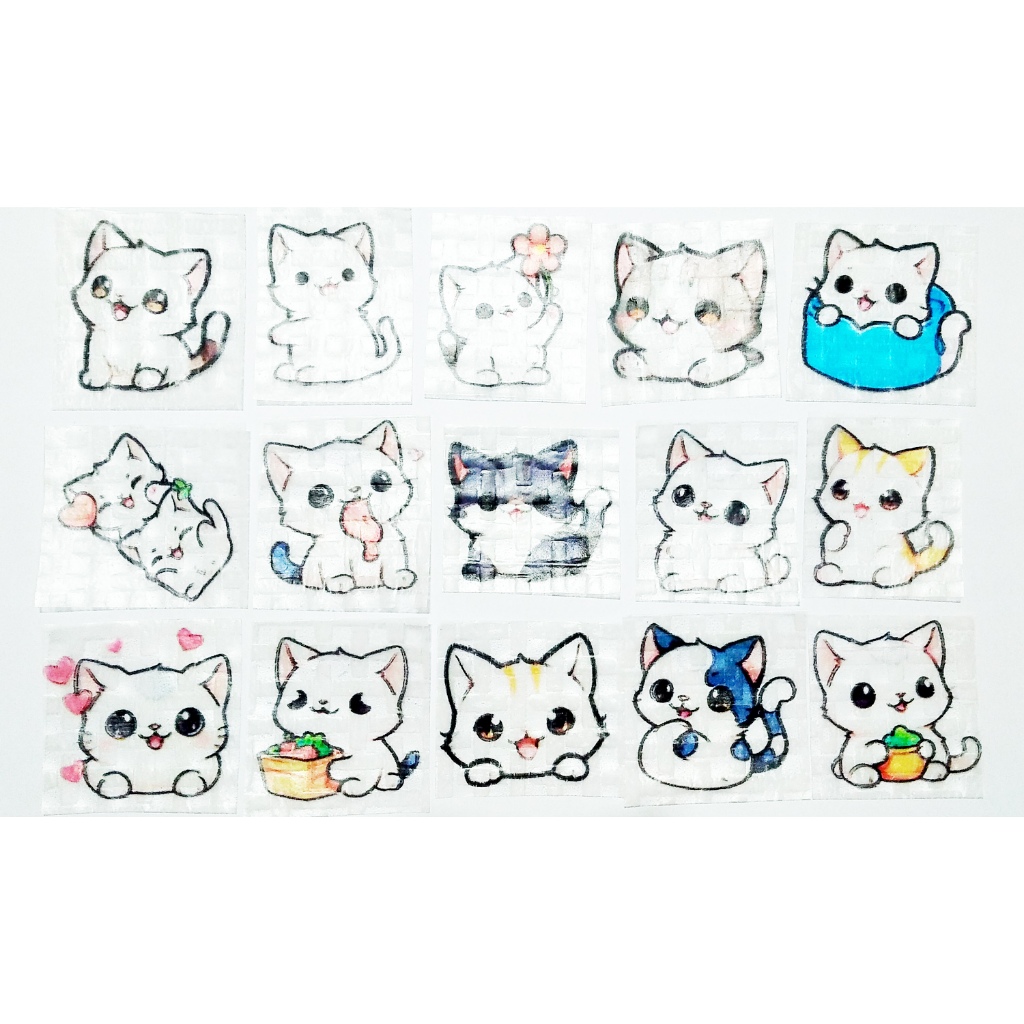 

Cute Cat Edible Rice Stiker Rice Paper Stiker Bento Stiker Nasi Edible Stiker Bisa Dimakan