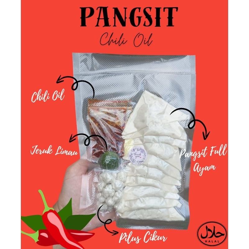 

PANGSIT AYAM Chili Oil Kuah/Goreng | Isi 10 | kemasan vakum