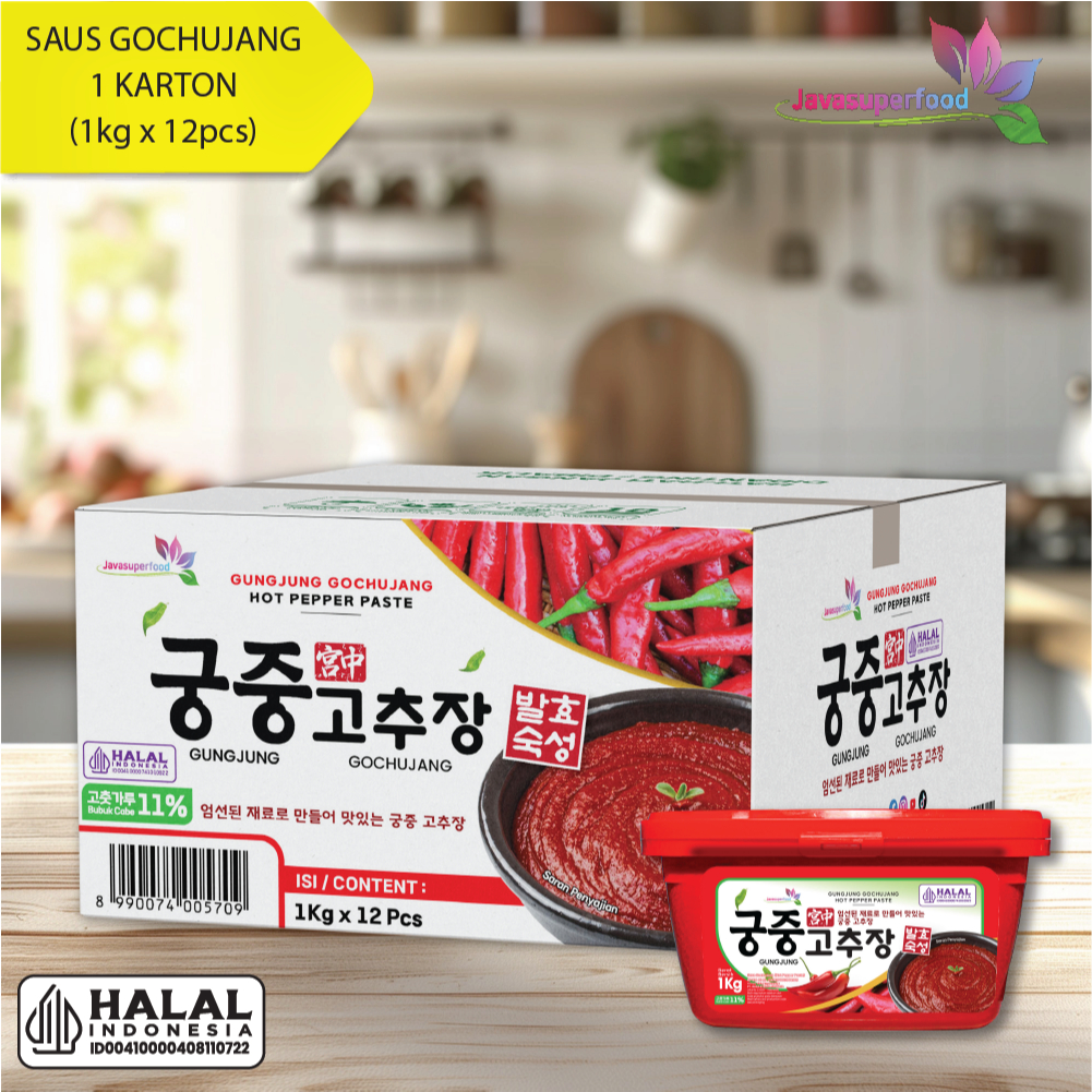 

[HALAL] GUNGJUNG GOCHUJANG HOT PEPPER TASTE KARTON / PASTA CABAI PEDAS KOREA