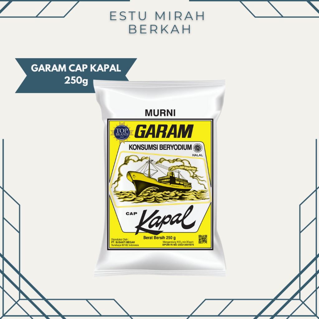 

Garam Dapur Halus Cap Kapal Beryodium - Garam 250gr