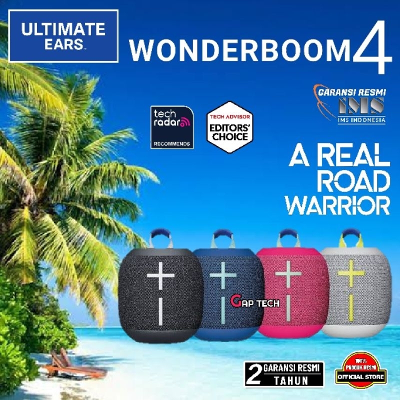 UE Wonderboom 4 Speaker Bluetooth Portable Waterproof Cobalt Blue