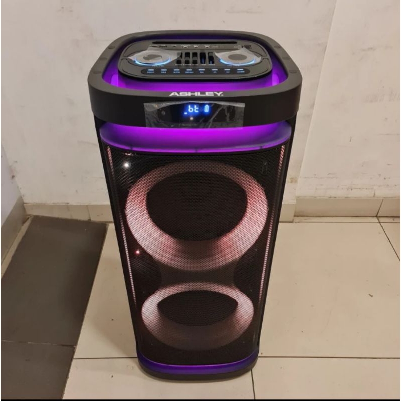 Speaker Portable ASHLEY JOSS 102 2x10 Inch USB BLUETOOTH Original Garansi Resmi ASHLEY