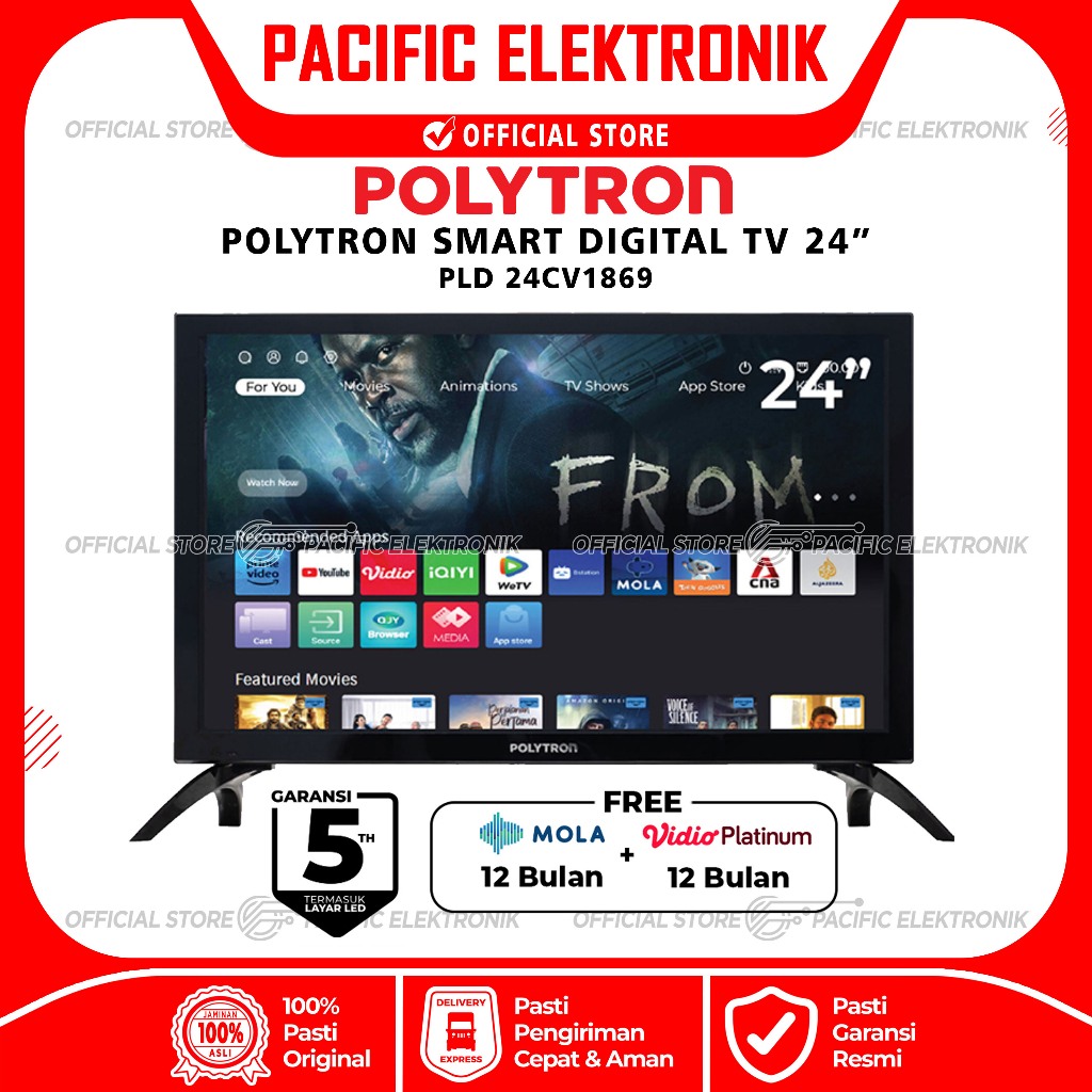 Smart TV LED Polytron 24inch PLD 24CV1869