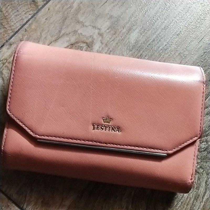 jestina dompet lipat cewek kulit asli