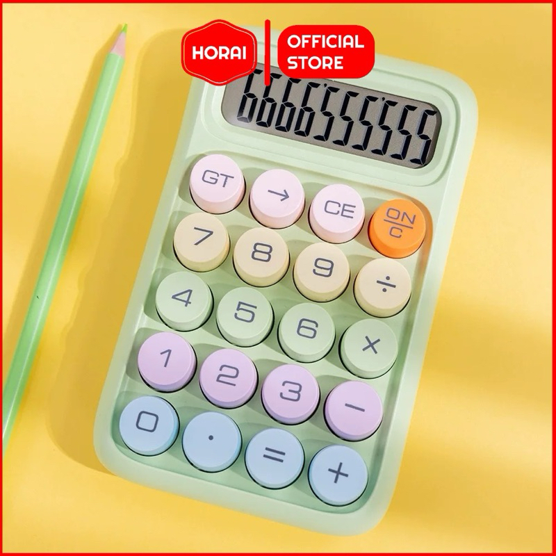

YUH (1 PCS) Calculator Warna Aesthethic Kalkulator Jumbo 12 Dit Baterai Solar Lucu Unik