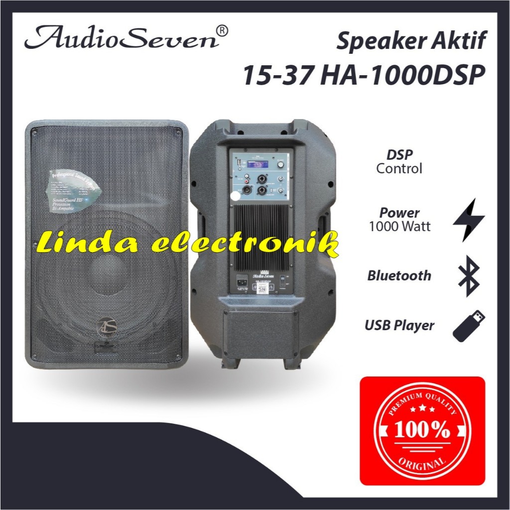 speaker aktif audio seven 15 37 ha1000dsp 1000 watt original 2 buah 15 inch