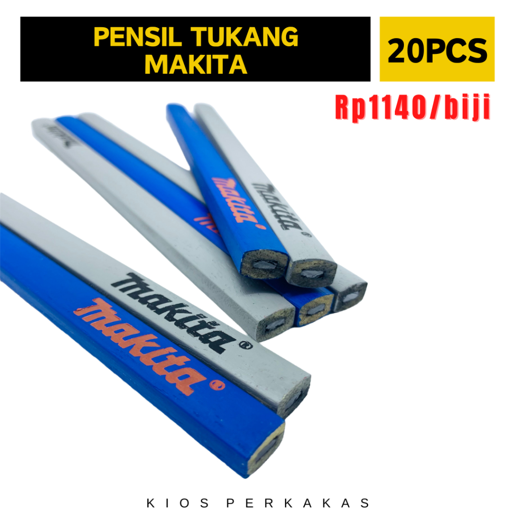 

Pensil Tukang Kayu Makita|Pensil Besar Tukang Bangunan Proyek|Pensil Kaligrafi Arab Tebal|Pensil Gesek Kertas Stiker Nomor|Pensil Gambar Penanda Kain Tutup dan Kaca