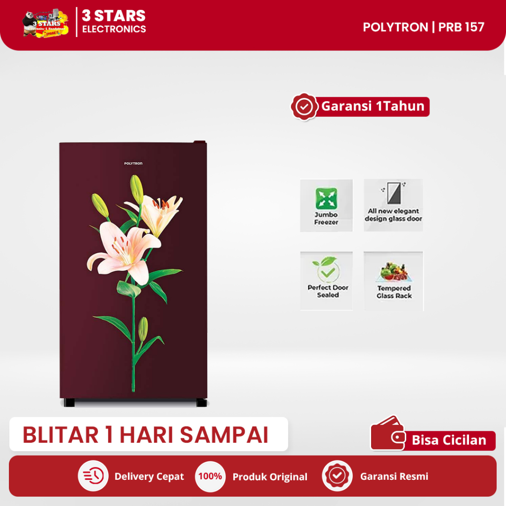 KULKAS POLYTRON PRB 157 LEMARI ES 1 PINTU PRB157 PRB 157
