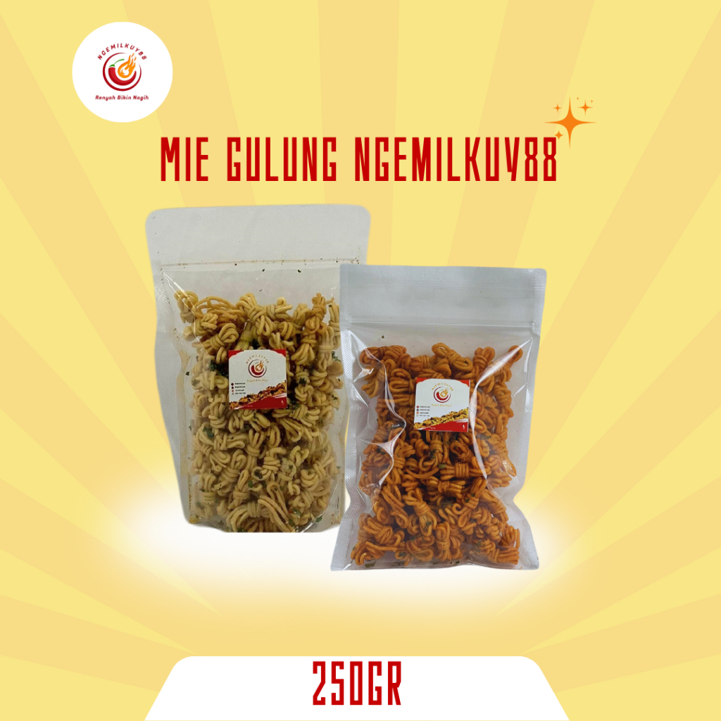 

Mie Gulung 250Gram Ngemilkuy88 / Mie Gulung Murah / Mie Gulung Kriuk / Cemilan Pedas / Snack Pedas