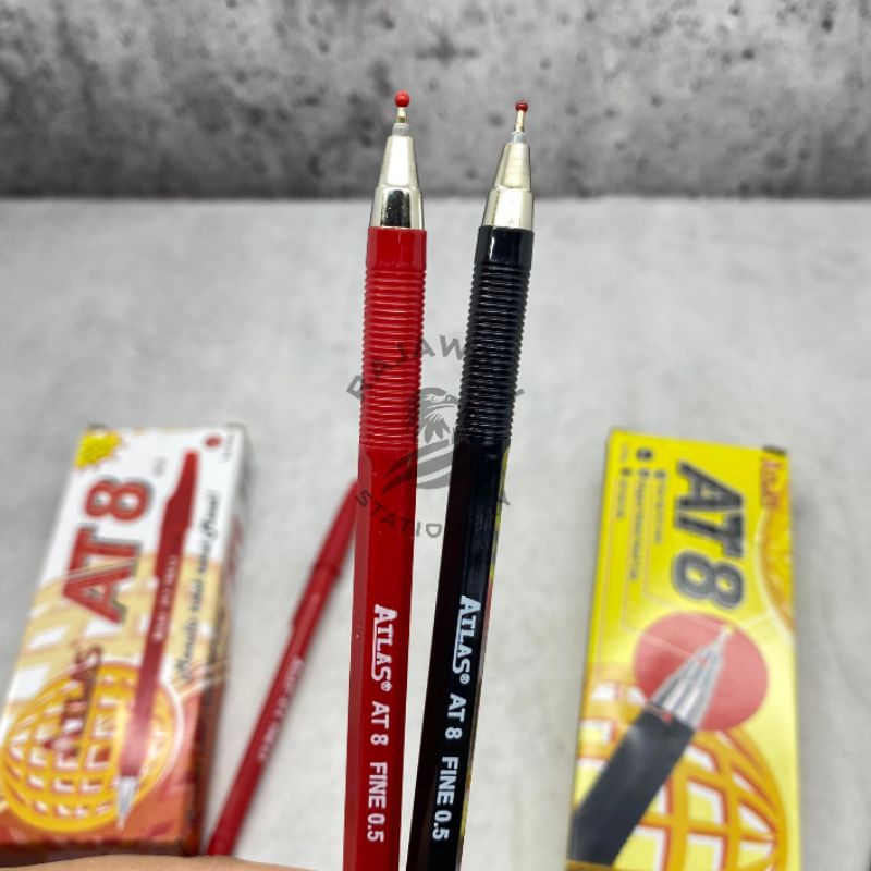 

ATLAS AT8 Ballpoint 0.5mm Tinta Hitam & Merah / 1 Pack (12) / FREE BONUS RANDOM!