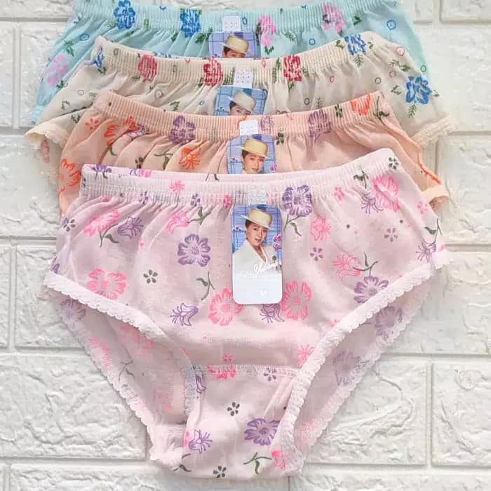 (6 / 12 PCS) CD YULIA CELANA DALAM WANITA KATUN CD PEREMPUAN CEWEK  SABLON