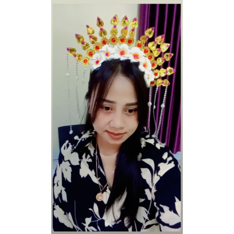 mahkota bando bunga kamboja#mahkota karnafal. bisa di pake anak/dewasa