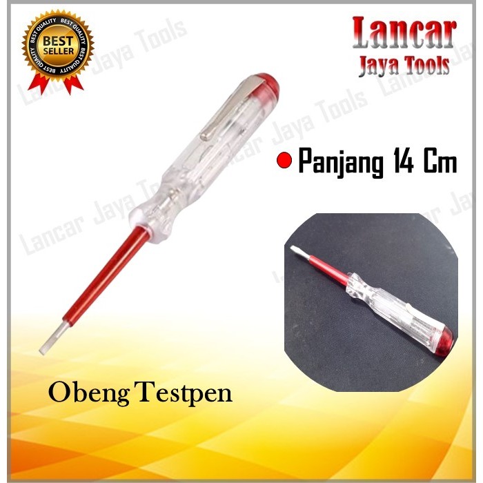Tester tegangan Listrik - Obeng Tespen gantung chrome serbaguna kualitas bagus awet murah tahan lama