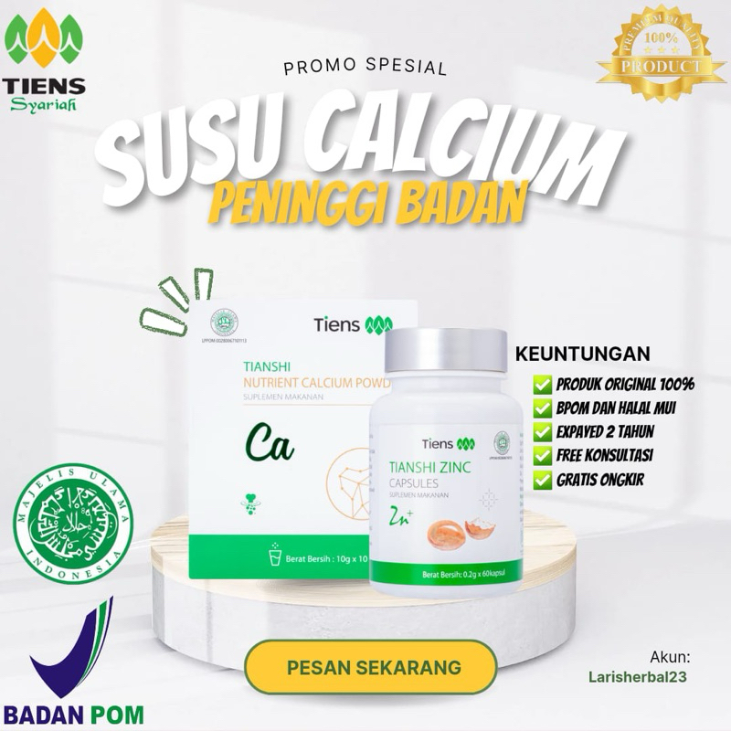 

Susu Calsium Tiens Peninggi Badan Pria Dan Wanita Ampuh