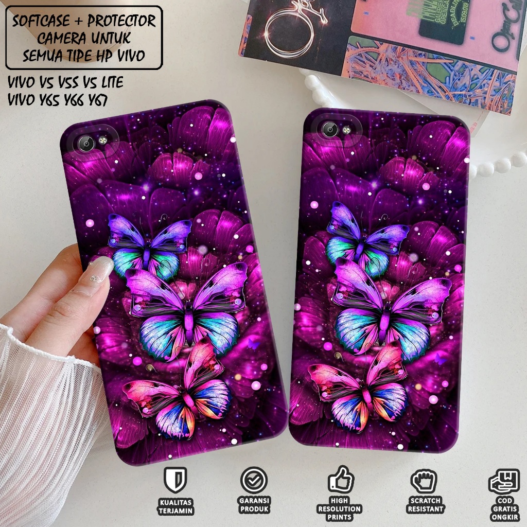 SOFTCASE VIVO 1601 - Case Vivo 1601 - Casing Hp Vivo 1601 Motif BUTTERFLY - Case Hp Vivo 1601 - Casi