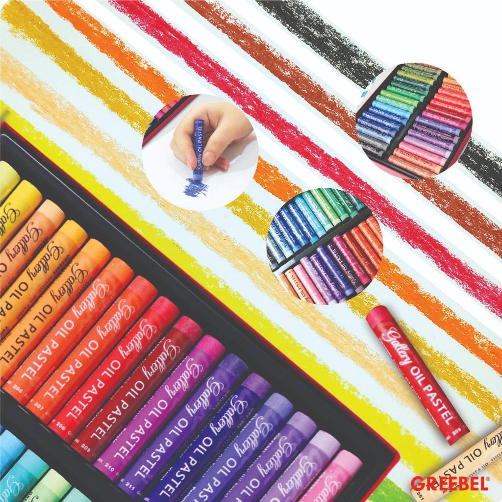 

HJK GREEBEL Crayon Krayon Artist 72 Warna / Artist Oil Pastel 72 / Crayon Greebel