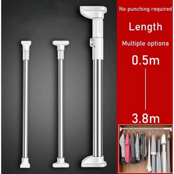 Tiang Gantungan Flexible Tanpa Paku / Tiang Horden / Tiang Jemuran Serbaguna / Gantungan Pakaian Fle