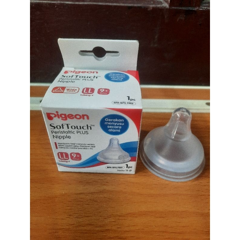 Pigeon Baby Nipple Wide Neck Peristaltic Plus Soft Touch Dot Wide Neck Ukuran LL (9m+) 1pcs