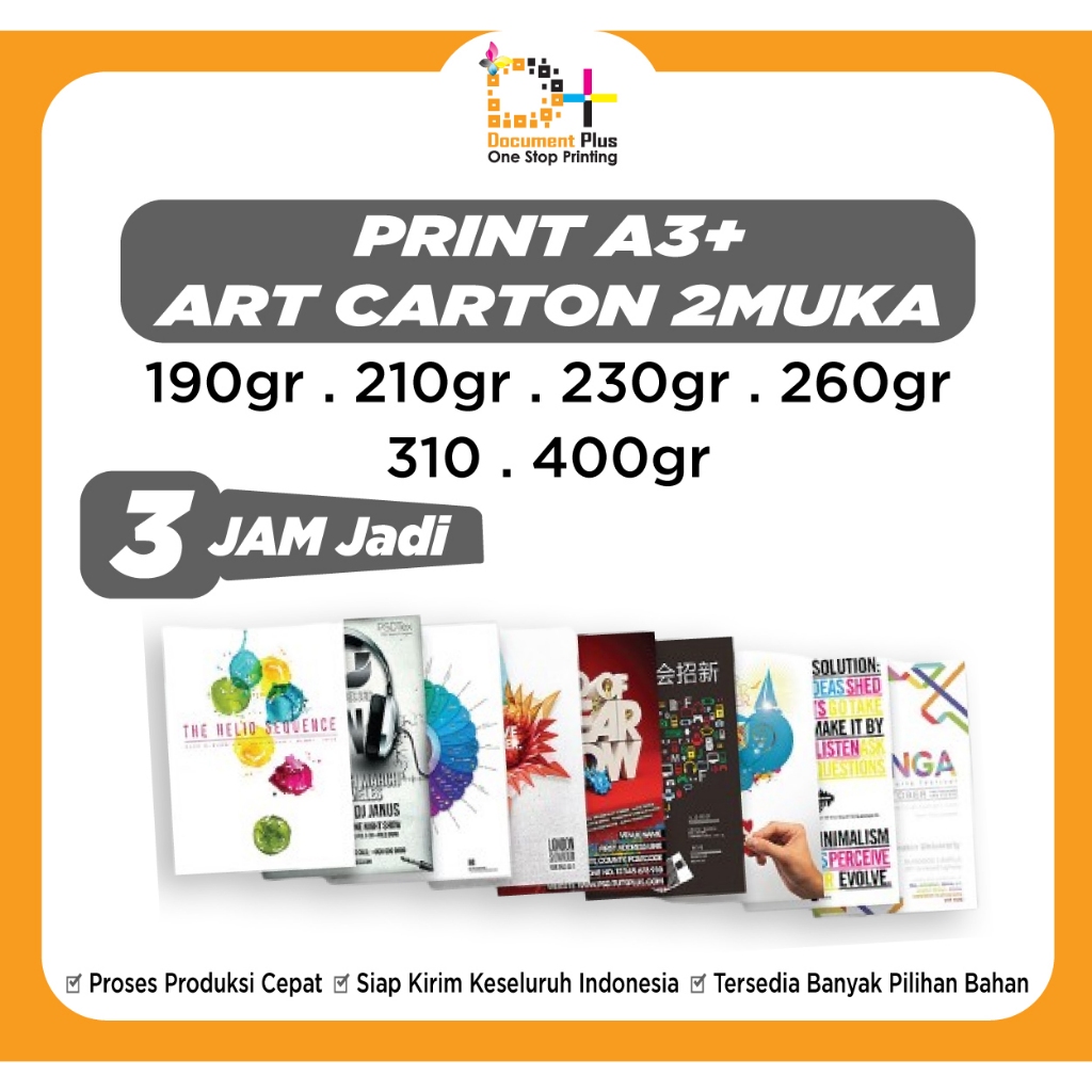 

CETAK POSTER KERTAS ART CARTON A3+ FULL COLOR TERMURAH CUSTOM 2MUKA