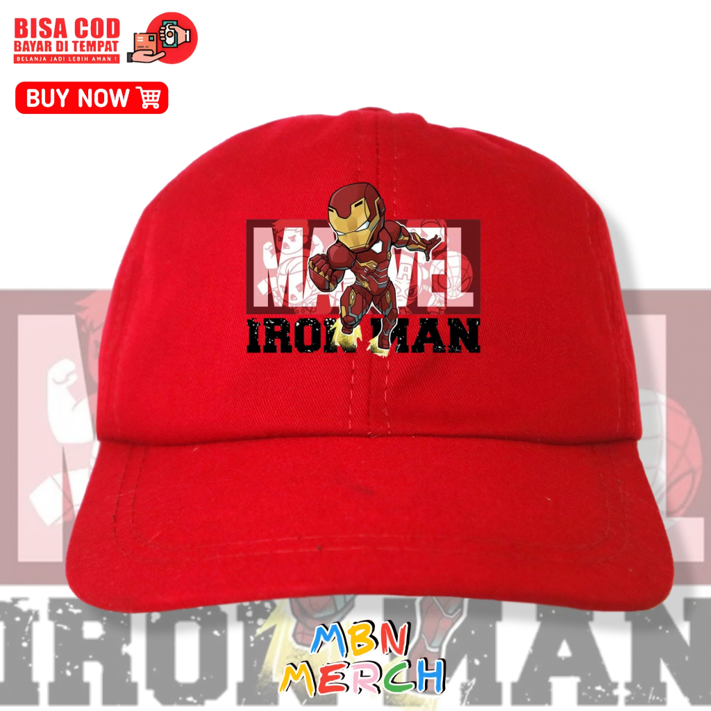 Topi baseball anak iron man/topi anak