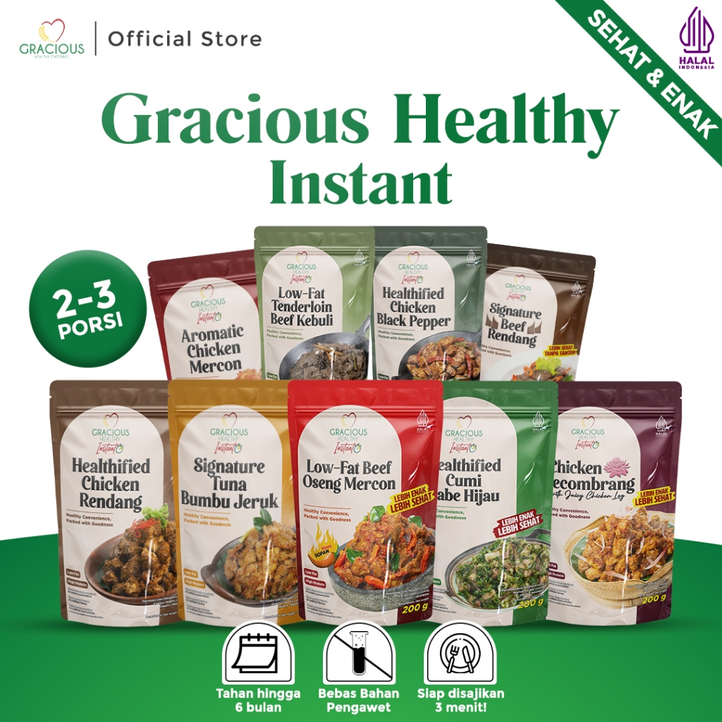 

Gracious Healthy Instant (Makanan Instant Sehat Siap Saji) 200gr