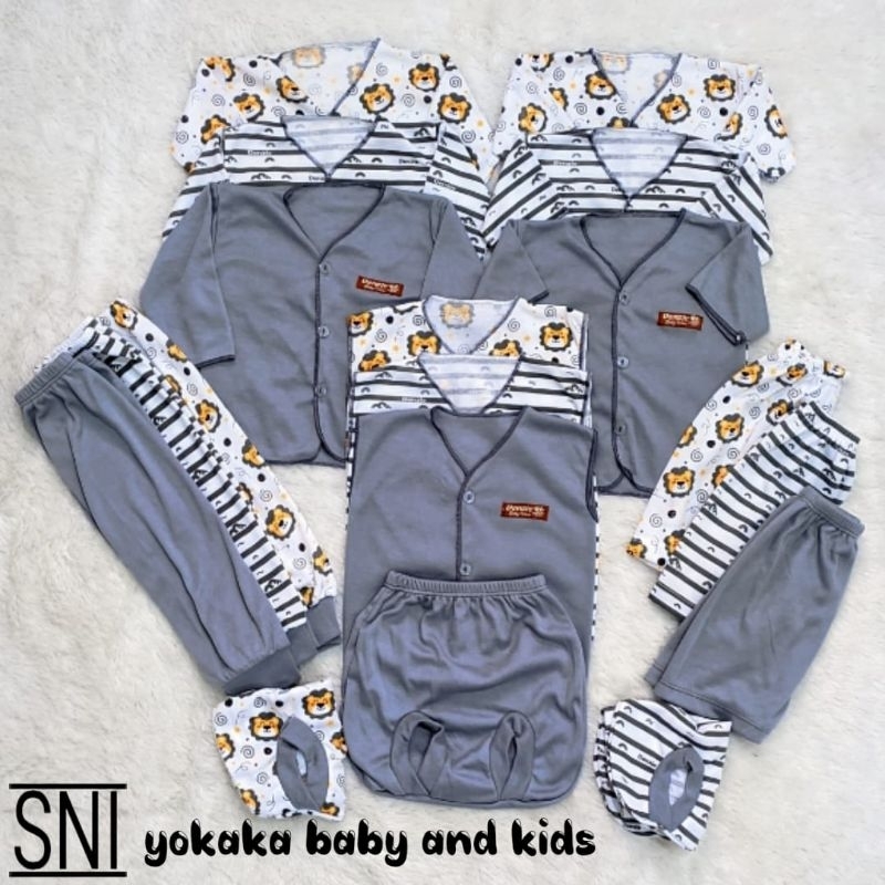 18pcs setelan bayi baru Lahiran SNI baju bayi bahan kaos baju bayi 0-6bulan